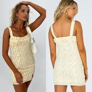 Princess Polly Yellow FREYA Mini Dress Size 4